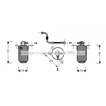 Filtre déshydratant, climatisation AVA QUALITY COOLING MSD004