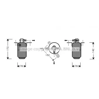 Filtre déshydratant, climatisation AVA QUALITY COOLING MSD005