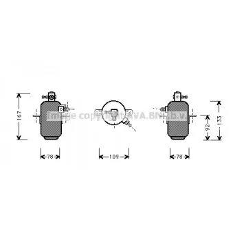 Filtre déshydratant, climatisation AVA QUALITY COOLING MSD007