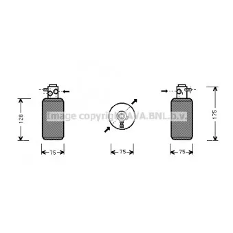 Filtre déshydratant, climatisation AVA QUALITY COOLING MSD050