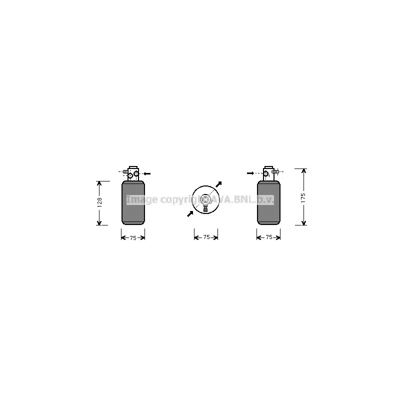 Filtre déshydratant, climatisation AVA QUALITY COOLING MSD050