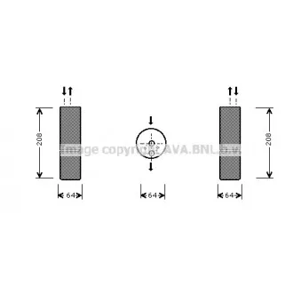 Filtre déshydratant, climatisation AVA QUALITY COOLING MSD053