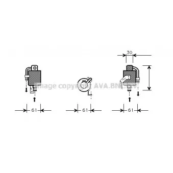 Filtre déshydratant, climatisation AVA QUALITY COOLING MSD073