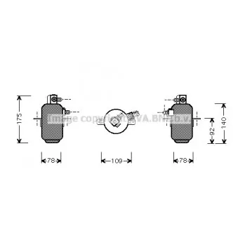 Filtre déshydratant, climatisation AVA QUALITY COOLING MSD081
