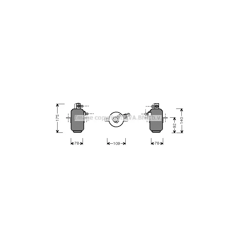Filtre déshydratant, climatisation AVA QUALITY COOLING MSD081