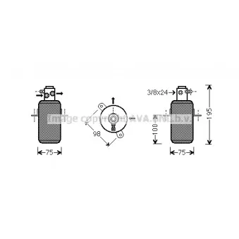 Filtre déshydratant, climatisation AVA QUALITY COOLING MSD266