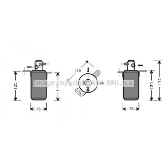 Filtre déshydratant, climatisation AVA QUALITY COOLING MSD267