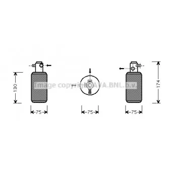 Filtre déshydratant, climatisation AVA QUALITY COOLING MSD291