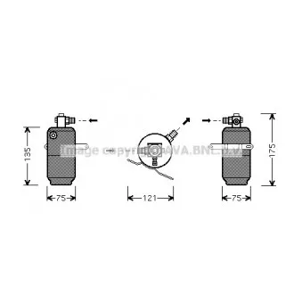 Filtre déshydratant, climatisation AVA QUALITY COOLING MSD293