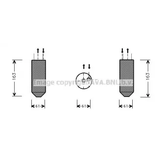 Filtre déshydratant, climatisation AVA QUALITY COOLING MSD362