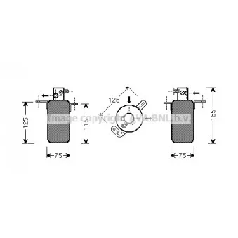 Filtre déshydratant, climatisation AVA QUALITY COOLING MSD373