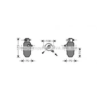 Filtre déshydratant, climatisation AVA QUALITY COOLING MSD374