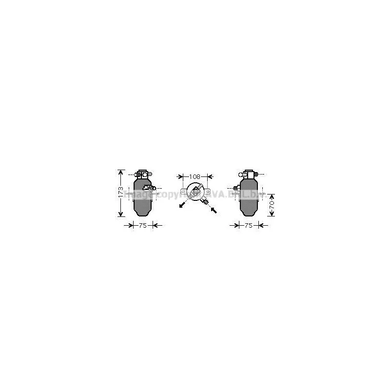 Filtre déshydratant, climatisation AVA QUALITY COOLING MSD374