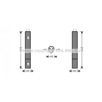 Filtre déshydratant, climatisation AVA QUALITY COOLING MSD395