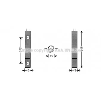 Filtre déshydratant, climatisation AVA QUALITY COOLING MSD471