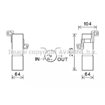 Filtre déshydratant, climatisation AVA QUALITY COOLING MSD597