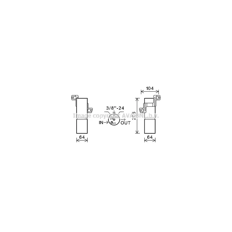 Filtre déshydratant, climatisation AVA QUALITY COOLING MSD598