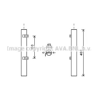 Filtre déshydratant, climatisation AVA QUALITY COOLING MSD600