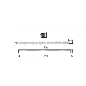 Filtre déshydratant, climatisation AVA QUALITY COOLING MSD601