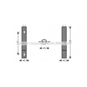 Filtre déshydratant, climatisation AVA QUALITY COOLING MSD665