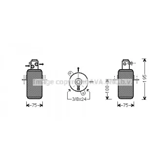 Filtre déshydratant, climatisation AVA QUALITY COOLING MSD668