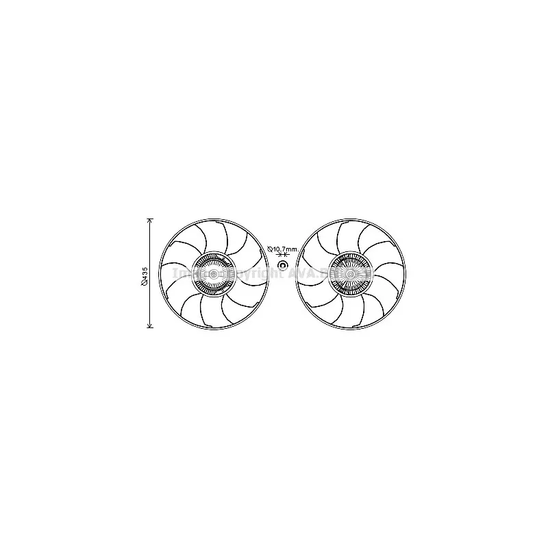 Ventilateur, refroidissement du moteur AVA QUALITY COOLING MSF603