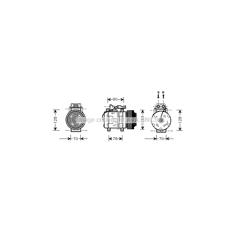 Compresseur, climatisation AVA QUALITY COOLING MSK052