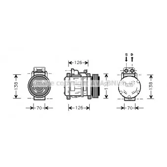 Compresseur, climatisation AVA QUALITY COOLING MSK054
