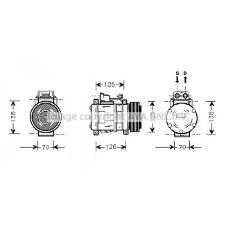 Compresseur, climatisation AVA QUALITY COOLING MSK057