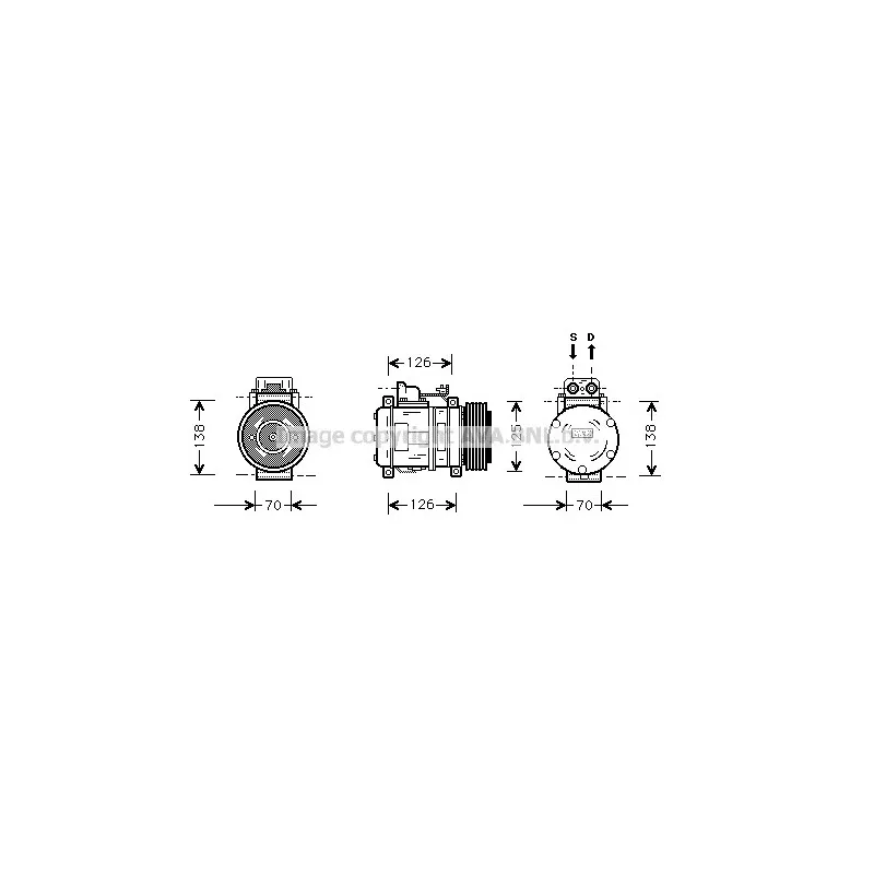 Compresseur, climatisation AVA QUALITY COOLING MSK057