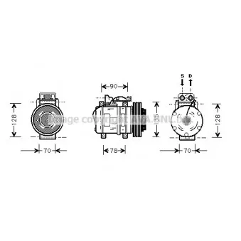 Compresseur, climatisation AVA QUALITY COOLING MSK062