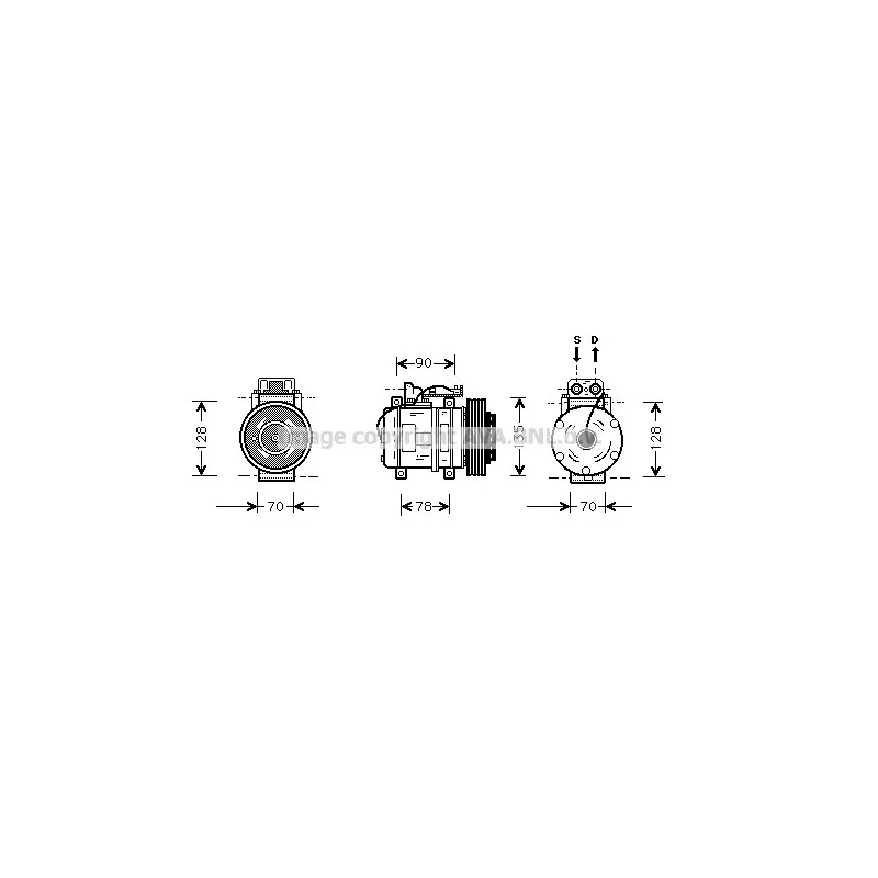 Compresseur, climatisation AVA QUALITY COOLING MSK062