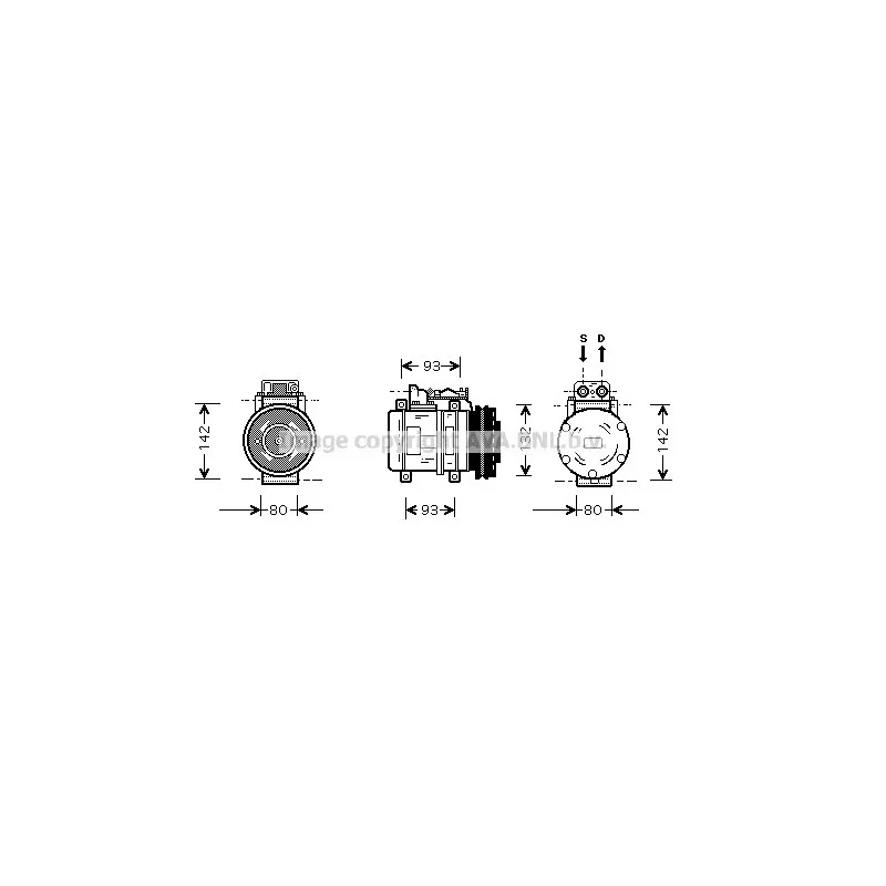 Compresseur, climatisation AVA QUALITY COOLING MSK083