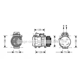 Compresseur, climatisation AVA QUALITY COOLING MSK084