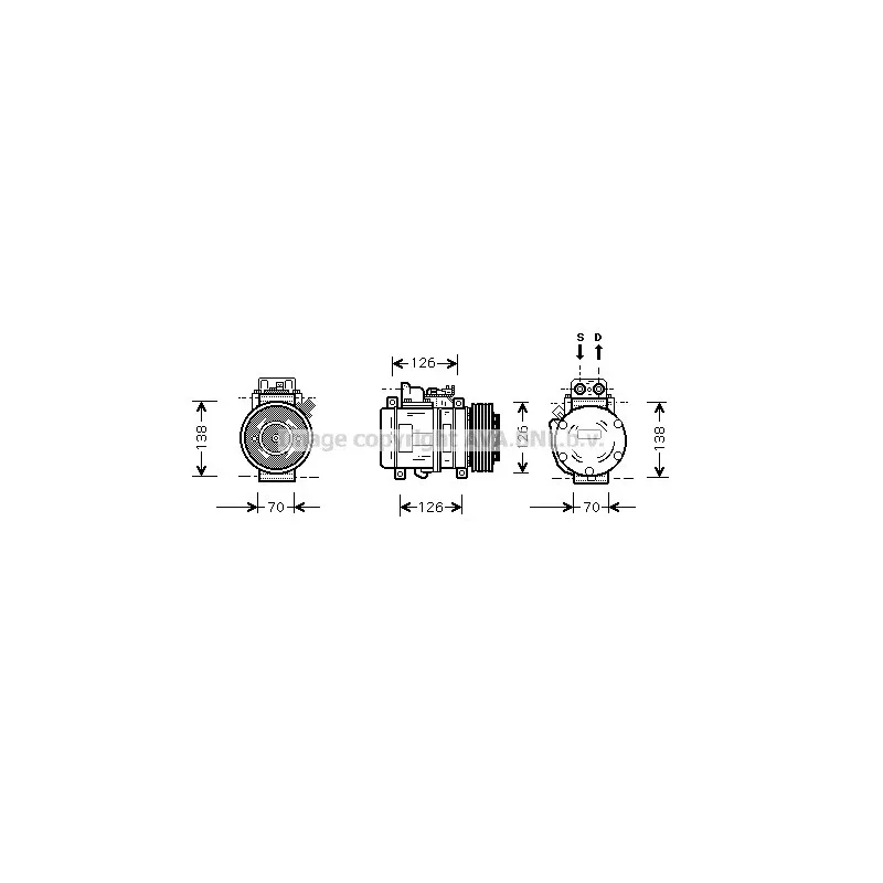 Compresseur, climatisation AVA QUALITY COOLING MSK084