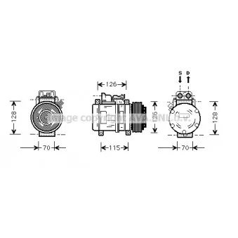 Compresseur, climatisation AVA QUALITY COOLING MSK087