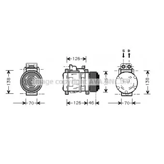 Compresseur, climatisation AVA QUALITY COOLING MSK097