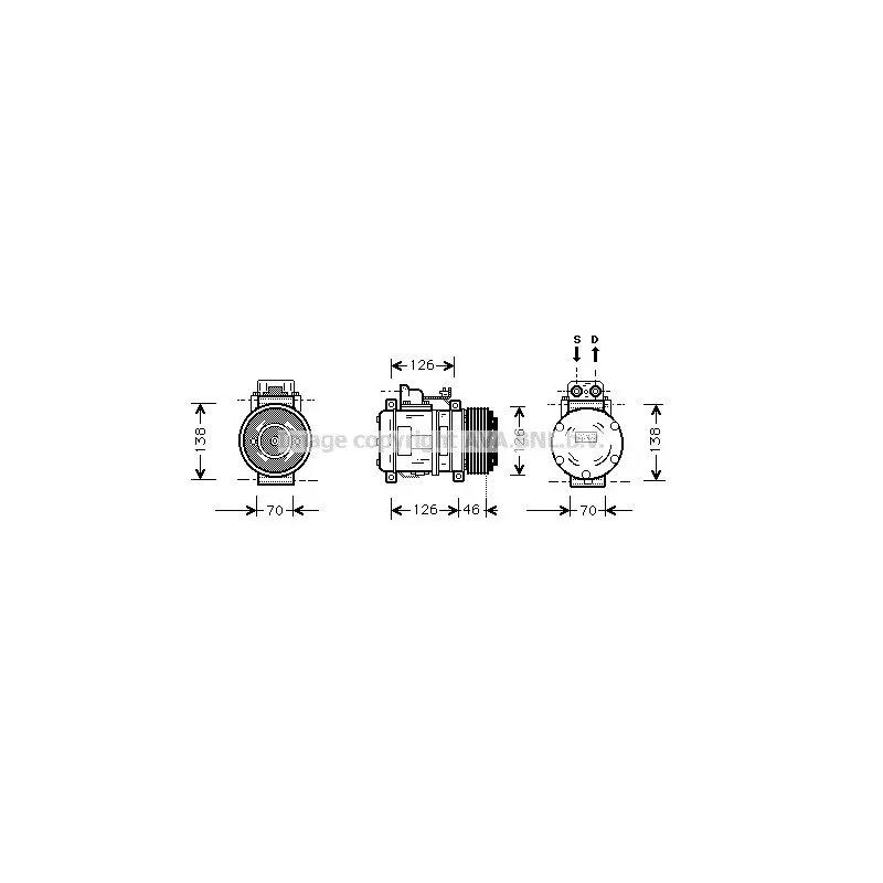 Compresseur, climatisation AVA QUALITY COOLING MSK097