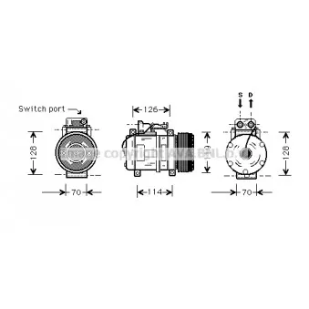 Compresseur, climatisation AVA QUALITY COOLING MSK273