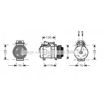 Compresseur, climatisation AVA QUALITY COOLING MSK274