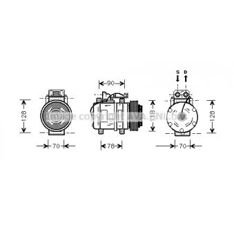 Compresseur, climatisation AVA QUALITY COOLING MSK275