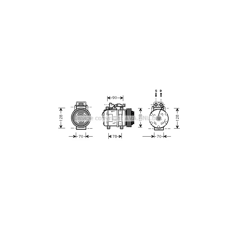 Compresseur, climatisation AVA QUALITY COOLING MSK275