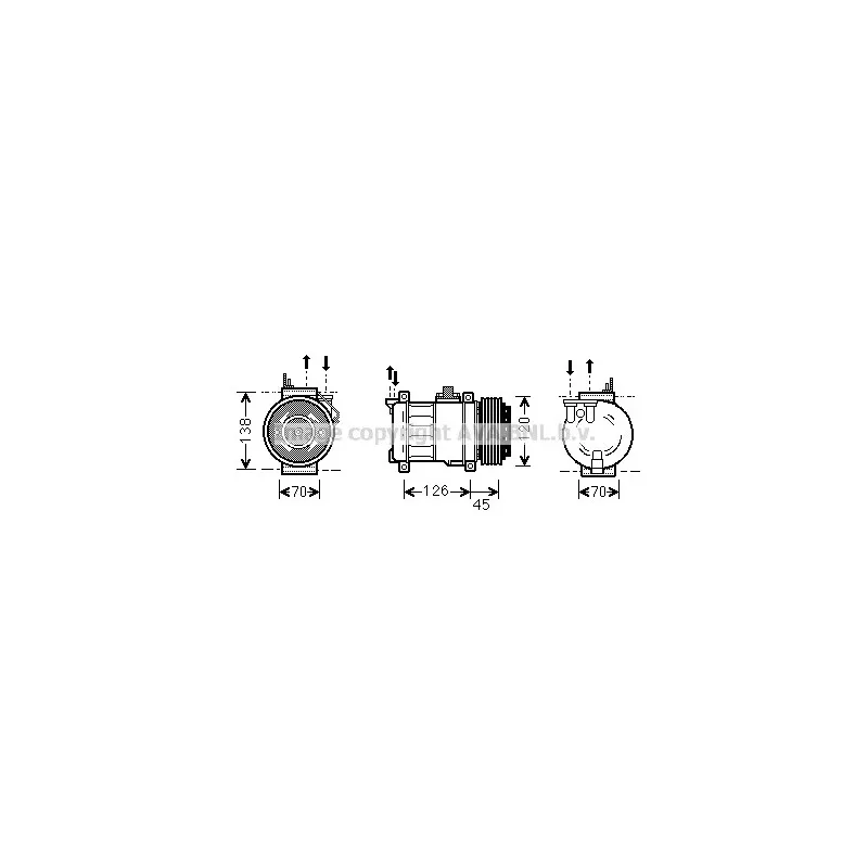 Compresseur, climatisation AVA QUALITY COOLING MSK276