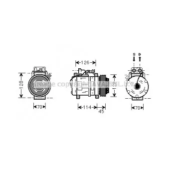 Compresseur, climatisation AVA QUALITY COOLING MSK278