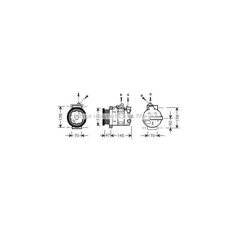 Compresseur, climatisation AVA QUALITY COOLING MSK390