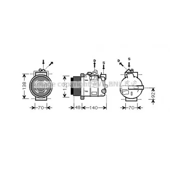 Compresseur, climatisation AVA QUALITY COOLING MSK393