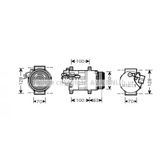 Compresseur, climatisation AVA QUALITY COOLING MSK404