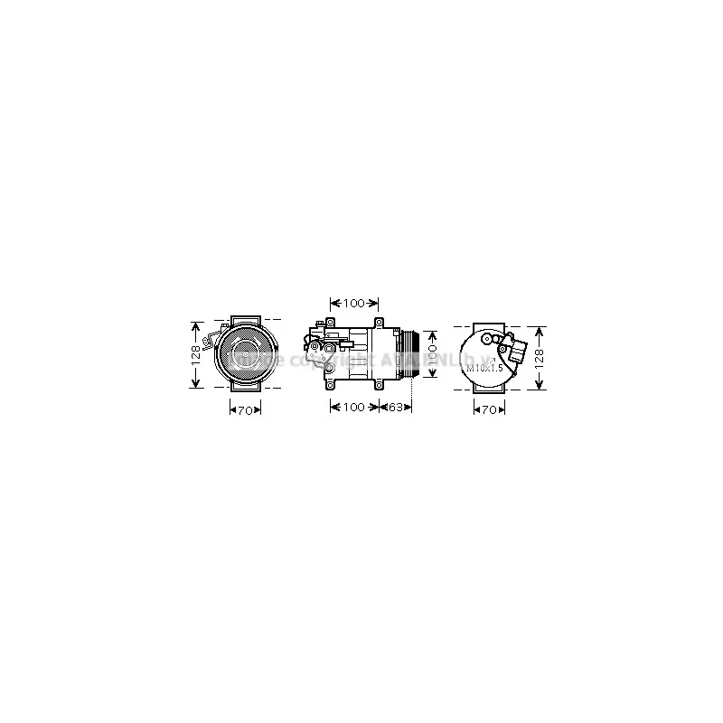 Compresseur, climatisation AVA QUALITY COOLING MSK404
