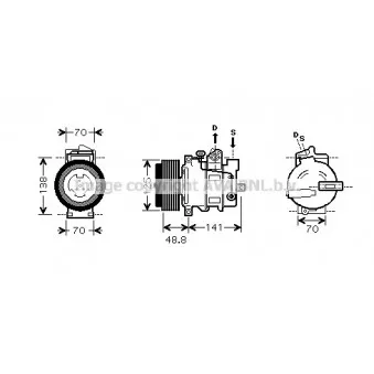 Compresseur, climatisation AVA QUALITY COOLING MSK426