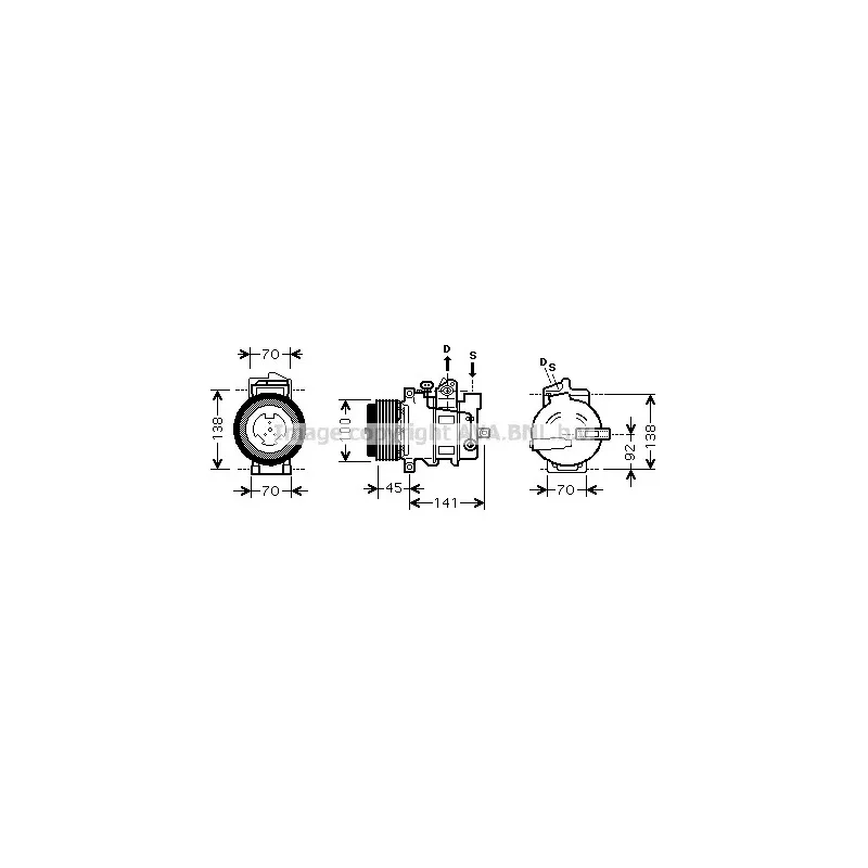Compresseur, climatisation AVA QUALITY COOLING MSK428